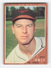 1962 Topps #189a Dick Hall Poor