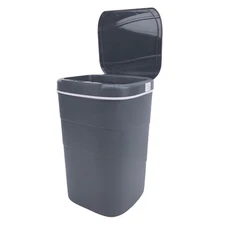 2-18L Touchless Motion Sensor Trash Can For Bathroom Kitchen Gray