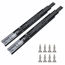 3-Sections Soft Close Silent Drawer SlidesSide Mount Ball Bearing Sliding Dra...