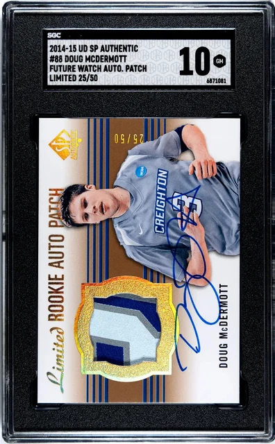 Doug McDermott 2014 SP Authentic Future Watch Patch Auto SGC 10