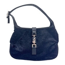 GUCCI Mini Jackie en Bolso con Asa de Pelo de Poni Negro