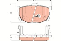 Bremsbelagsatz FÜR Hyundai Coupe II (Gk), Hyundai Elantra III (Xd) - TRW GDB3170