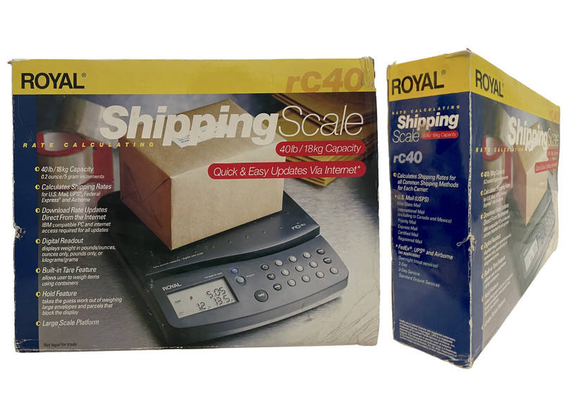 OBO ⚖️ ROYAL RC40 40-Pound (18 kg Capacity) Rate Calculating Shipping Scale