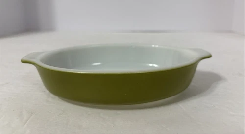 Vintage Avocado Green 10oz Pyrex Pixie Casserole Dish #700 Tableware Corning