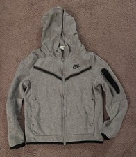 Nike Sportswear Tech Fleece Grey/Black Kids Size Medium Full Zip Hoodie
