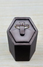 Ruby 9ct gold ring vintage and Hallmarked And Natural Stones 