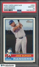 2025 Topps Heritage Bicentennial #352 Jake Burger Rangers 68/200 PSA 10