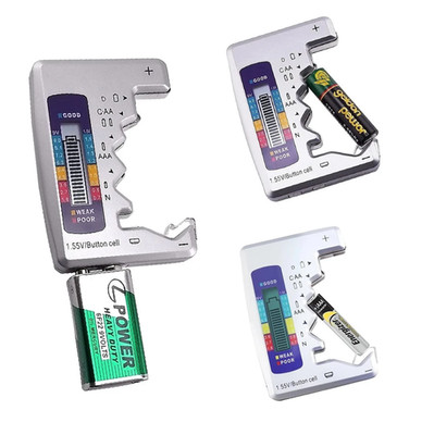 Digital Battery Tester LCD Display for AA AAA C D 9V 1.5V Button Cell Checker UK