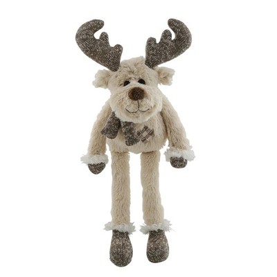Enesco Kalidou Holiday Moose with Scarf and Long Legs Plush Stuffed Animal, 16''