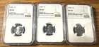 1943-P 1C Lincoln Steel Wheat Cent NGC MS 66 Three Coin Lot