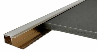 LED Leiste Aluminium Profil Endprofil Rose-Gold Eloxiert, 2m U Montageprofil