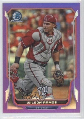 2014 Bowman Chrome Purple Refractor 56/150 Wilson Ramos #179 0f8