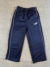 Puma Navy Blue White Stripes Active Sports Pants Sweatpants Bottoms Size 3T