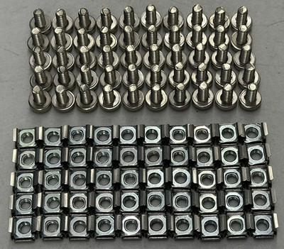 STARTECH CHINA 50 PKG M6 RACK MOUNTING SCREWS & CAGE NUTS NEW