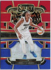 2024 Panini Select WNBA #83 Tina Charles Prizms Red and Blue #/399