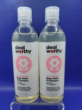 2 PACK Deal Worthy Foral Scent Baby Wash & Shampoo tear free 2-1 Cleanser