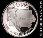 1969 Iowa Statehood 13.5g Fine Silver Round - Choice Gem Proof  Lustrous  #L3229