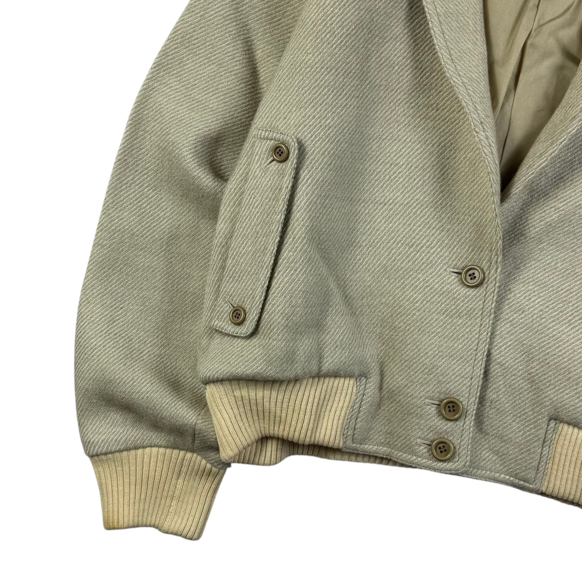 Vintage Christian Dior Sports Wool Bomber Jacket Men's M Beige