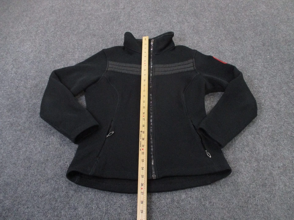 Chaqueta Spyder para mujer L negra polar rendimiento activo núcleo suéter elástico Foto 3 de 4