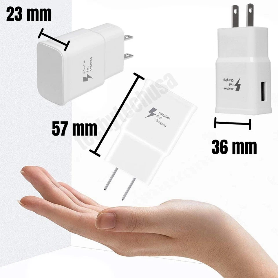 Wholesale For Samsung S10 S20 Adaptive Fast USB Wall Charger Power Adapter Plug - Image 4 of 4