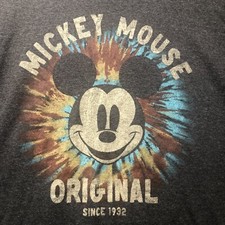 Mickey Mouse Original Since 1932 Retro Disneyland Disneyworld T Shirt L Gray