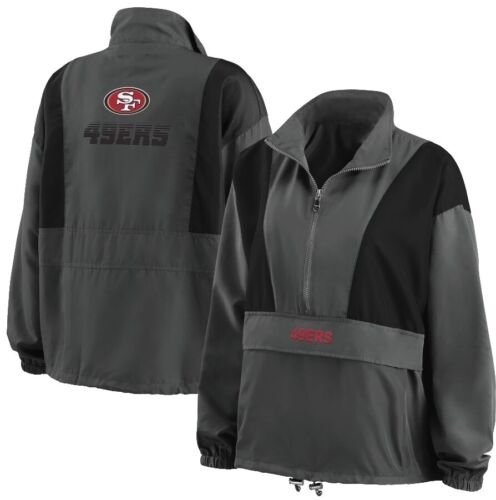 Women's San Francisco 49ers Popover Packable Half Zip Windbreaker Size Small  - Picture 1 of 1