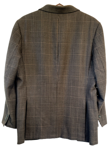 Vtg 90s ROCKABILLY Brown Wool Tweed Blazer Sz 40 Sport Coat Jacket Ivy Trad - Picture 8 of 17