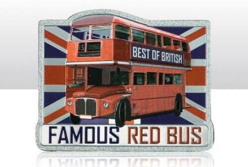 London Red Bus with Union Jack Great Britain Metal Souvenir Magnet - Picture 1 of 1