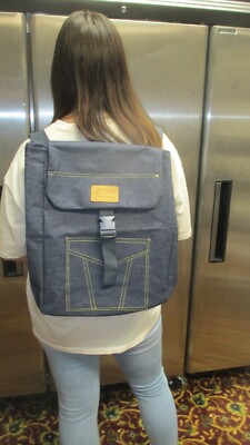 Jean Paul Gaultier denim backpack-New dark blue Denim Useful  display picture 2