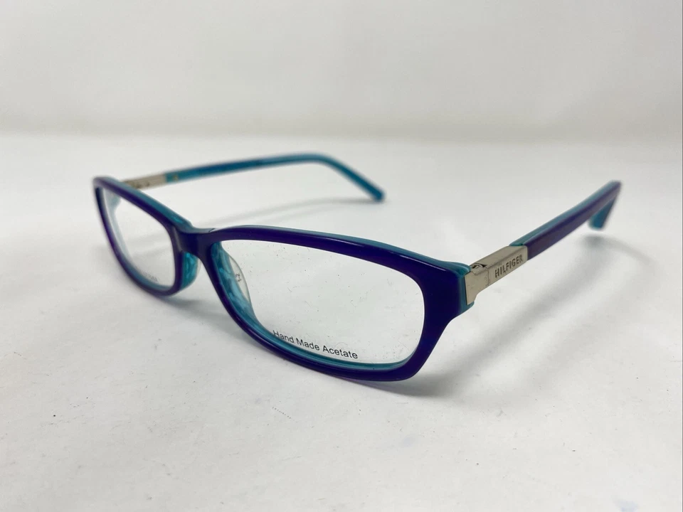 Tommy Hilfiger TH 1063 DHX 54-15–140 Teal/Purple Full Rim Eyeglasses Frame 3339 - Image 2 of 4