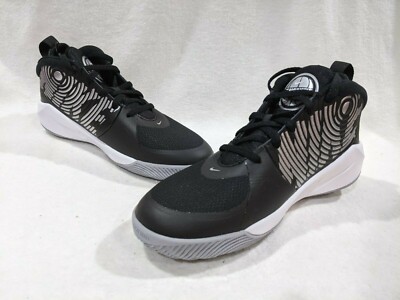 Nike Team Hustle D 9 (GS) Black/Silver Boy's Sneakers - Size 4/5/6/7Y AQ4224-001