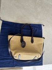 Polo  Ralph  Lauren Natural Woven Brown Leather Shoulder Bag. $598.