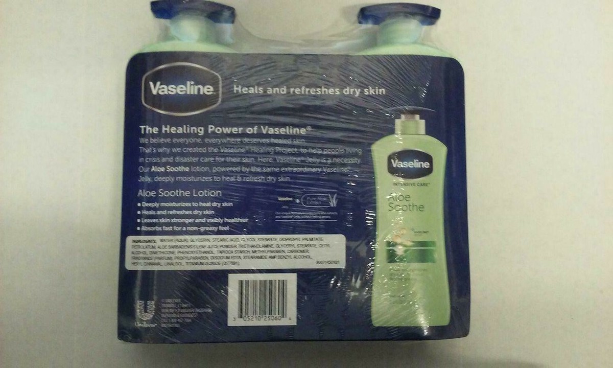 Vaseline Intensive Care Aloe Soothe Body Lotion 20.3 oz. 2 Pack