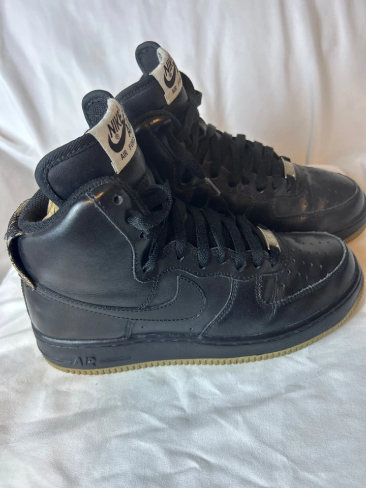 Nike Air Force 1 черный цветочный 334031-003 высоты верхний кроссовок женский размер 7,5 - Изображение 2 из 4