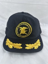 NRA Hat Cap Trucker SnapBack Firearms Freedom Black Embroidered Made In USA Vtg