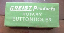 Vintage Greist Products Rotary Buttonholer Original Box