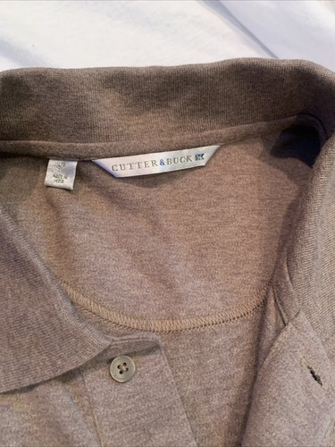 Cutter & Buck Men’s Brown Long Sleeve Size Large 100% Cotton - Picture 4 of 5