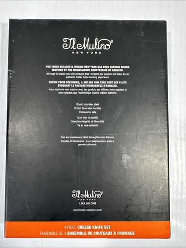 Neu im Karton ~ TL Mulino gehämmert rostfrei Käsemesser Set - kostenloser Versand - Bild 3 von 4