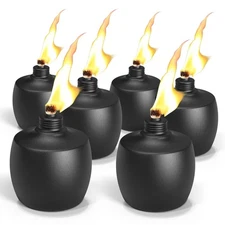 6-Pack Citronella Tabletop Torches, MQKIWAO 21 oz Table Top Torches for Outdo...