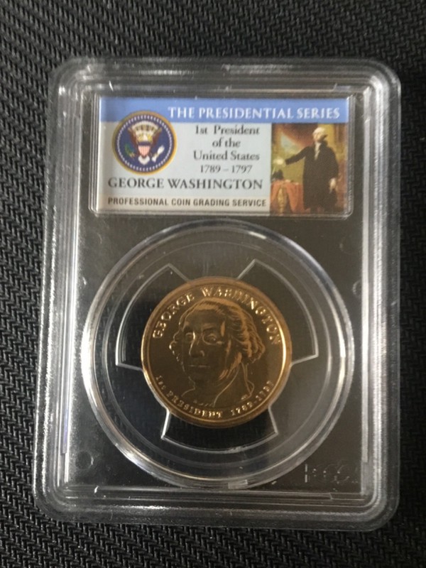 2007 d george washington dollar coinMS 65 first day of issue