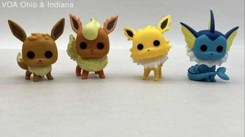 Funko Pop Pokemon Eevee Vaporeon Jolteon Flareon Figure Lot 4 Loose 2022