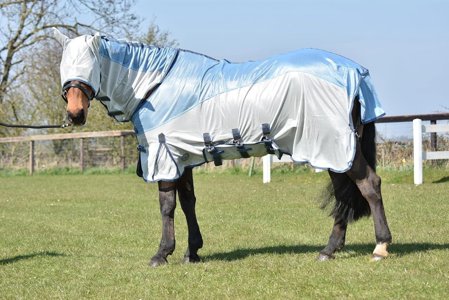 Horse Fly Rug Combo All In One Two Tone With Belly Flap + Free Fly Mask