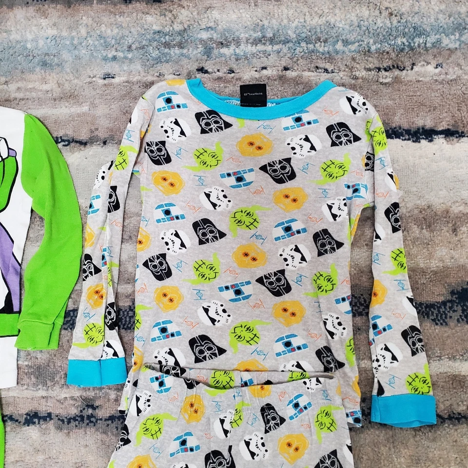 Lote de 2 conjuntos de pijama pijama parte superior inferior zumbido año luz Star Wars juventud talla. 4T Foto 3 de 4