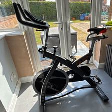 York Fitness SB-300 Upright Exercise Bike Adjustable Seat Black/Red