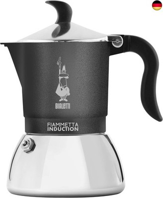 Fiammetta Induction Kaffeemaschine, Aluminium, Steel, Grau, 4 Tassen