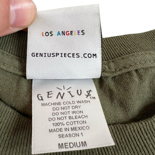 Geniu$ Pieces Los Angeles grünes Langarmhemd Herren Gr. Medium bestickt - Bild 3 von 7