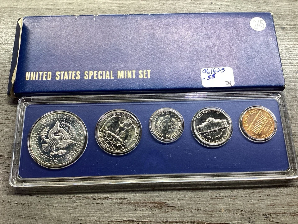 1967 Special Mint Set 5 Coin Set with Silver Kennedy in Original Box 061625 55tk - Image 2 of 4