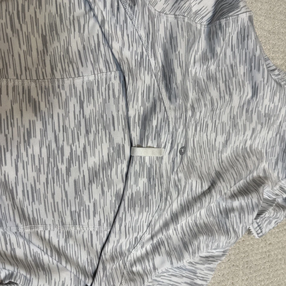 Jaqueta de corrida atlética feminina 90 graus mangas com furo no polegar. Branco, cinza pequeno - Imagem 4 de 4