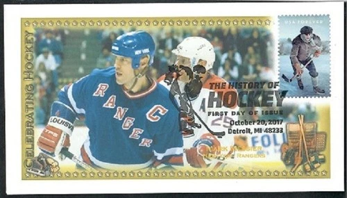 USA 2017 Canada FDC: The History of Hockey Homemade Rare Cachet - Mark Messier