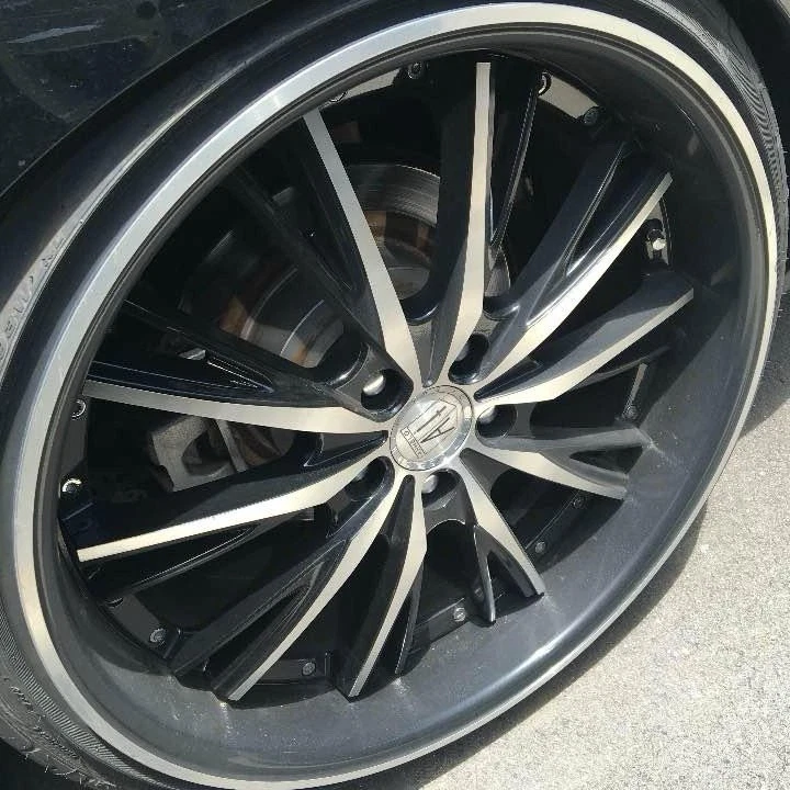 Llantas de 20 pulgadas Lexus LS460 2010-2017 negras pulidas llanta profunda 5x120 JDM VIP Foto 3 de 4